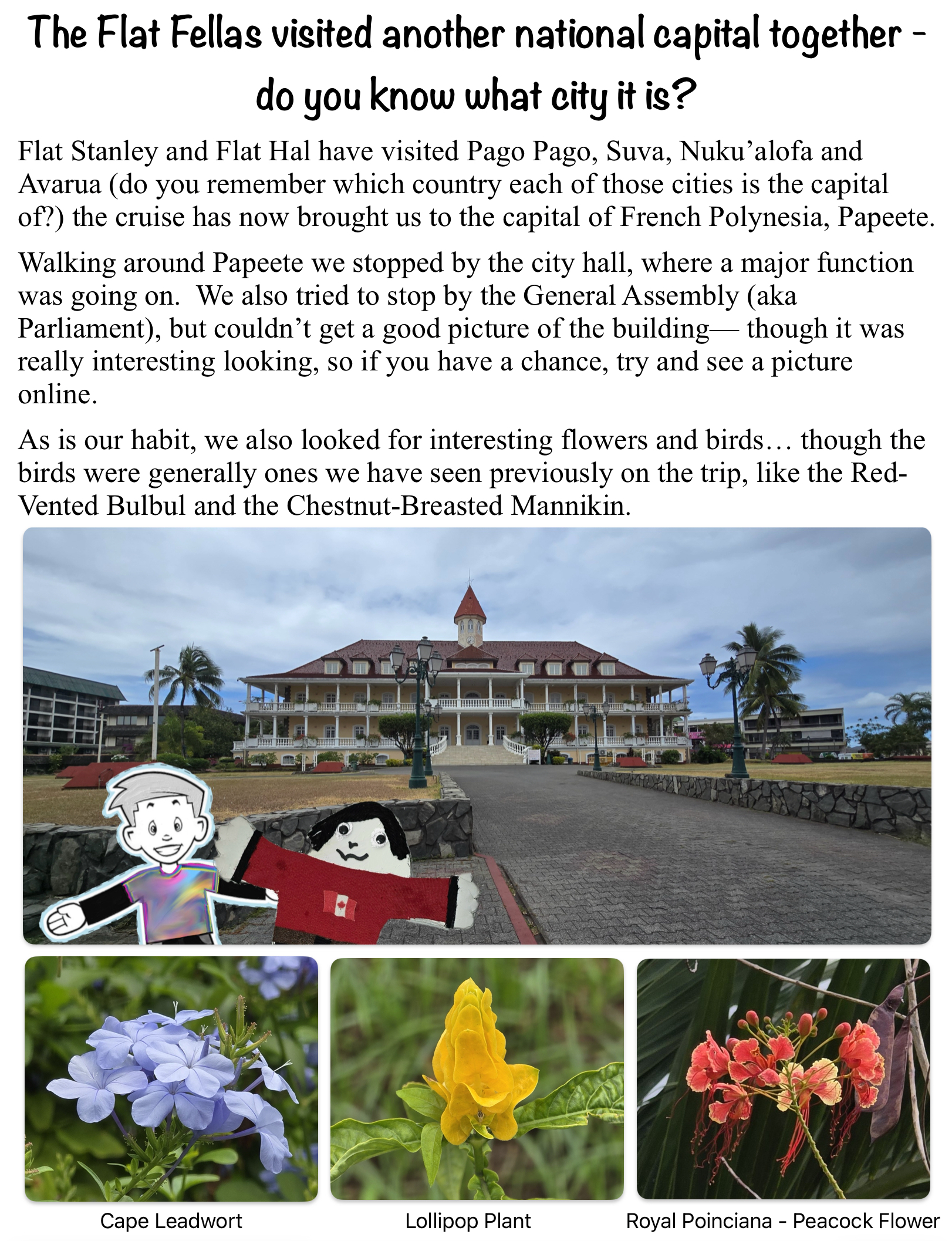 The Flat Fellas visited another national capital together – do you know what city it is?