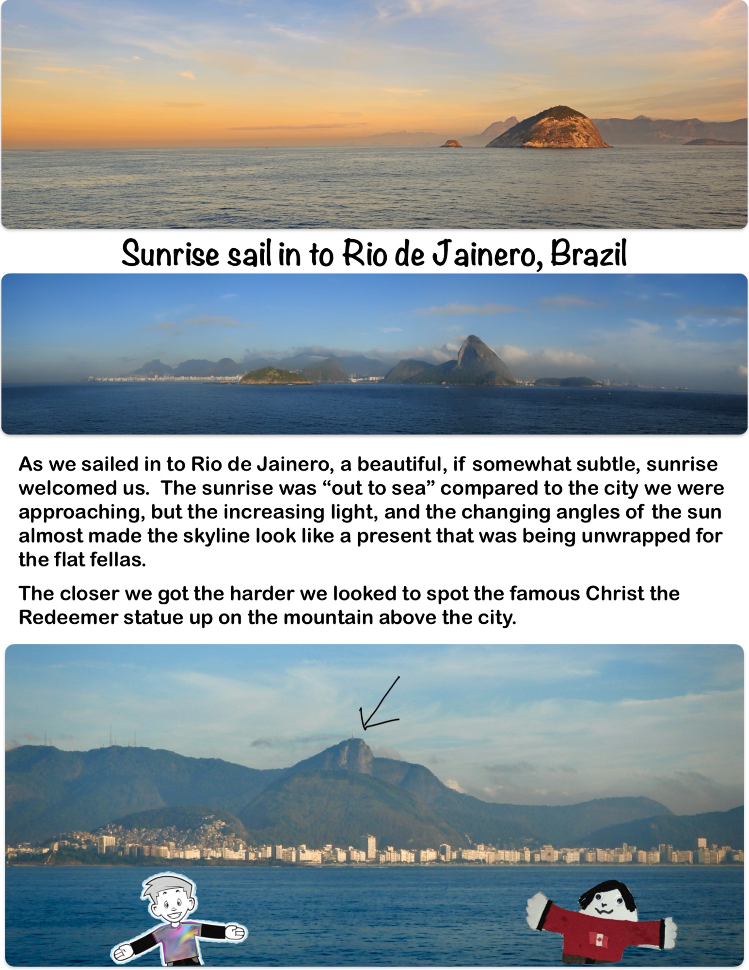 Sunrise sail in to Rio de Jainero, Brazil