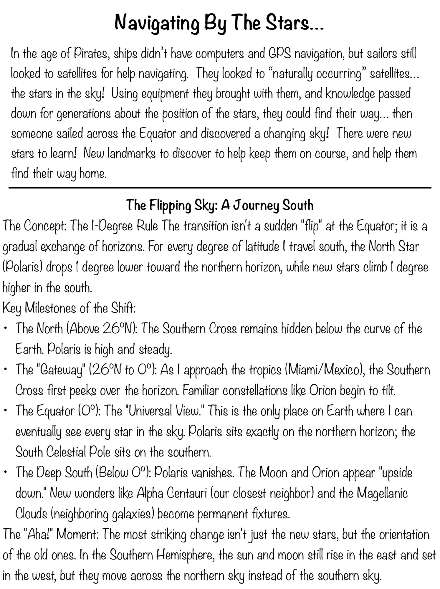 Navigating By The Stars…